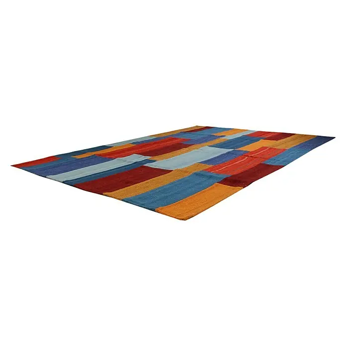 Kayoom Flachgewebeteppich Intenso 335 - Multi, 150 x 80 cm, 80 % Wolle, 20 % Baumwolle - Linke Seitenansicht