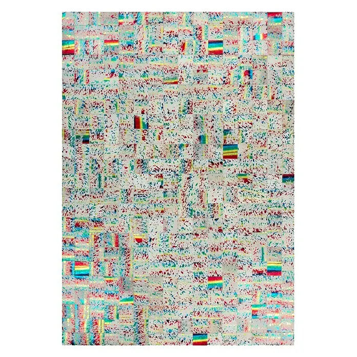 Kayoom Echtlederteppich Rocket - Multi, 170 x 120 cm, 100 % Leder - Ansicht von oben
