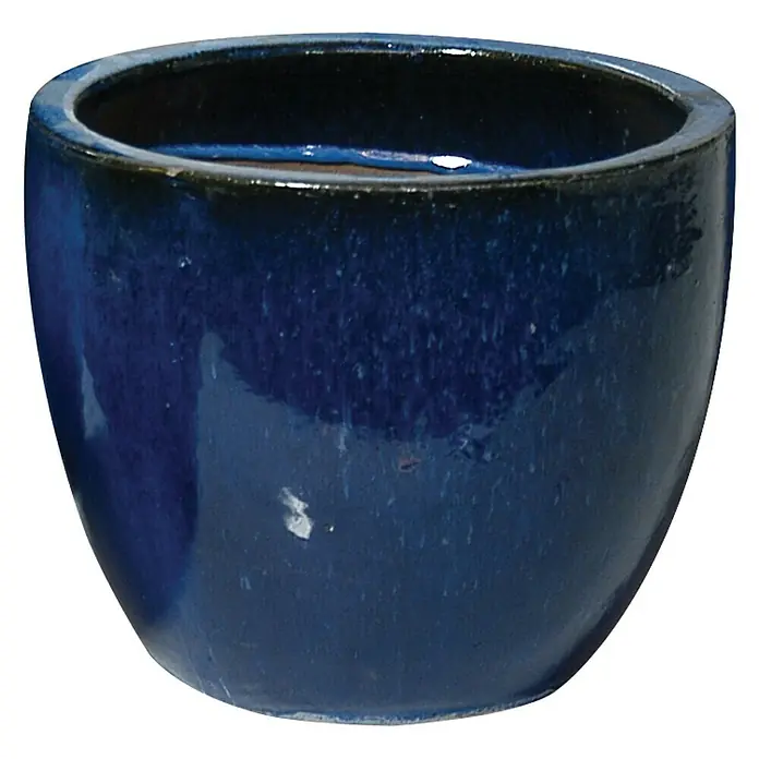Mega Collections Pflanztopf Havanna - Außenmaß (Ø x H): 23 x 19 cm, Keramik, Blau - Vorderansicht