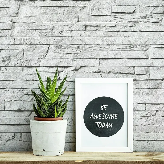 Grosfillex Revestimiento de pared Element 3D Paramento blanco - L x An: 260 x 37,5 cm, Liso