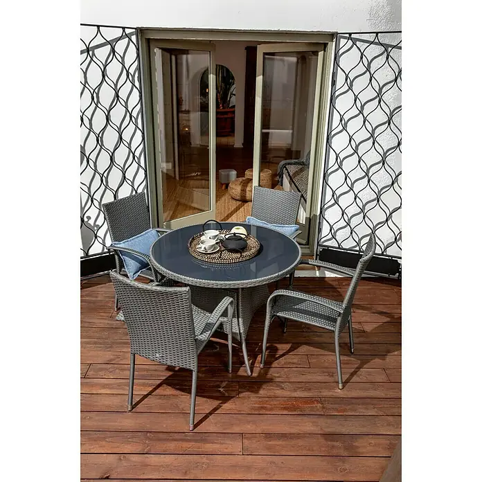 Sunfun Neila Sillón de jardín - Gris plata, Ancho: 56 cm