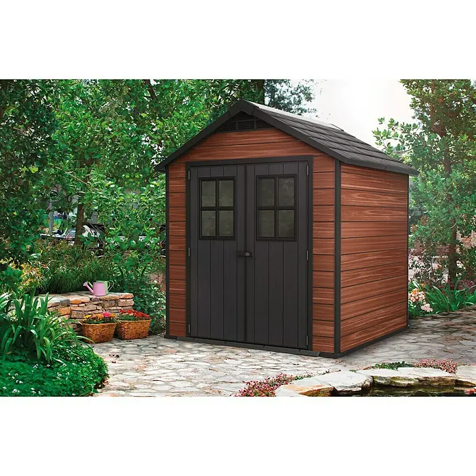 Keter Caseta para jardín Newton 757 - 228 cm, 223,5 cm, Plástico