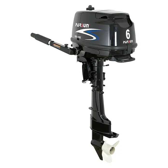 Parsun Motor fueraborda F6ABML 6HP - 4,4 kW, Mando: Empuñadura del timón, Longitud del eje: 50,8 cm, Método de arranque: Arranque manual