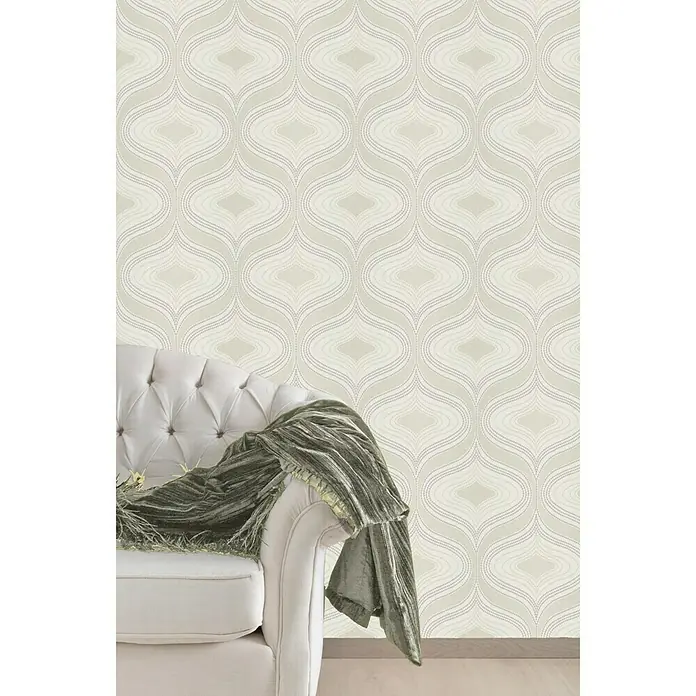 Papel pintado Elipse - Gris, 10 x 0,53 m