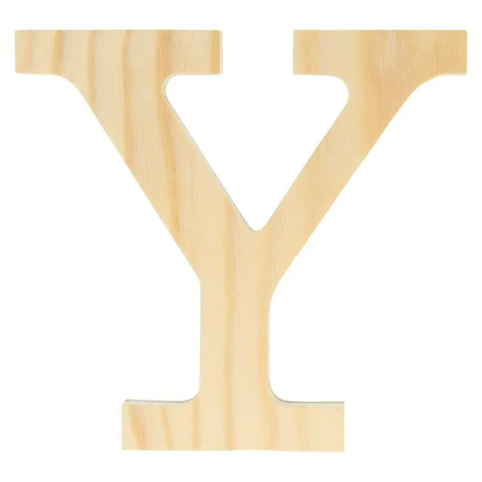 Artemio Letra de madera - Motivo: Y, L x An x Al: 11,5 x 1 x 11,5 cm, Madera