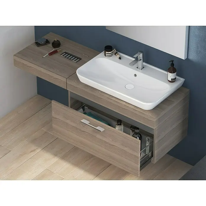 Camargue Loft Aufsatzwaschbecken - 80 x 49,5 cm, Keramik, Weiß - Anwendungsbeispiel