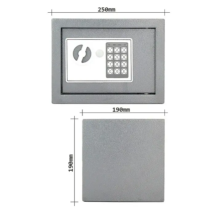 Rottner Möbeltresor Homestar - Elektronisches Zahlenschloss, L x B x H: 19 x 25 x 19 cm, Anthrazit