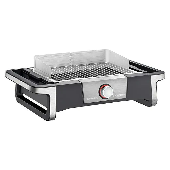 Severin Električni roštilj PG 8113 Senoa Boost - 3.000 W, Dimenzija rešetke za pečenje: 41,5 x 24 cm - Pogled s lijeve strane
