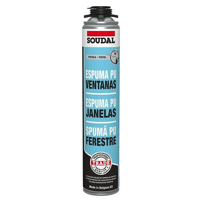 Soudal Espuma para pistola PU Ventanas - 750 ml