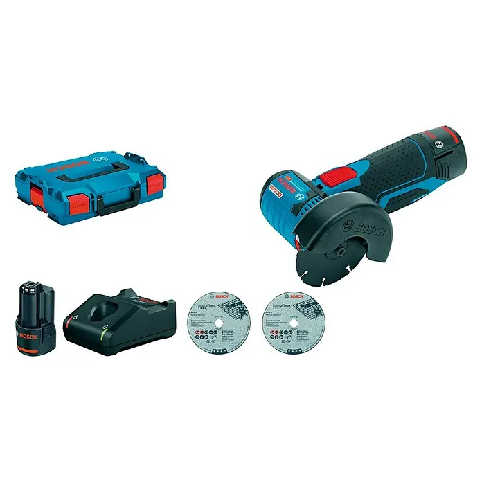 Bosch Professional Amoladora angular de batería GWS 12V-76 - 12 V, 2 baterías, 3 Ah, 19.500 r.p.m., Diámetro disco: 76 mm