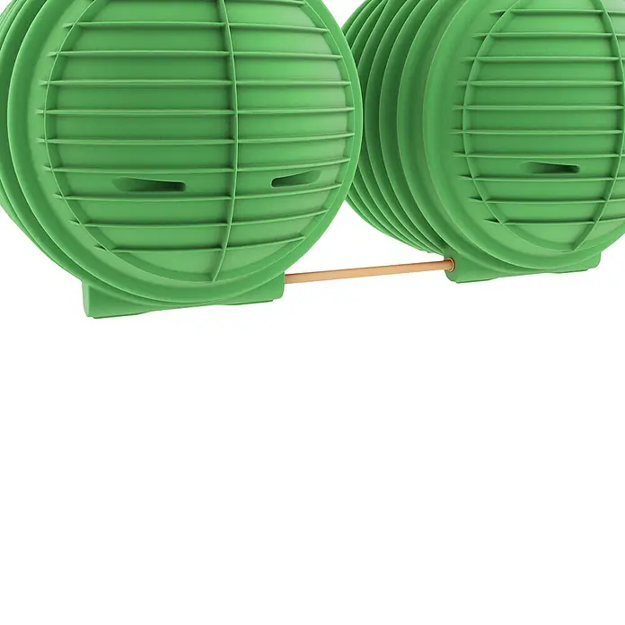 Garantia ProLine Regenwassertank Komplettpaket Columbus - 9.000 l (2 x 4.500 l), Hauspaket, Dunkelgrün - Detailaufnahme