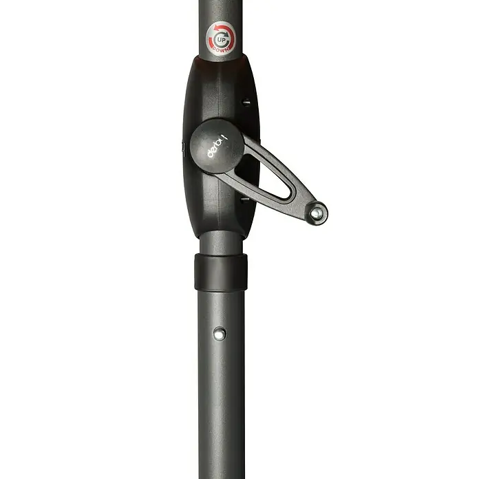 Derby Basic Lift Sonnenschirm Neo - Hellgrau, L x B: 240 x 200 cm - Detailaufnahme