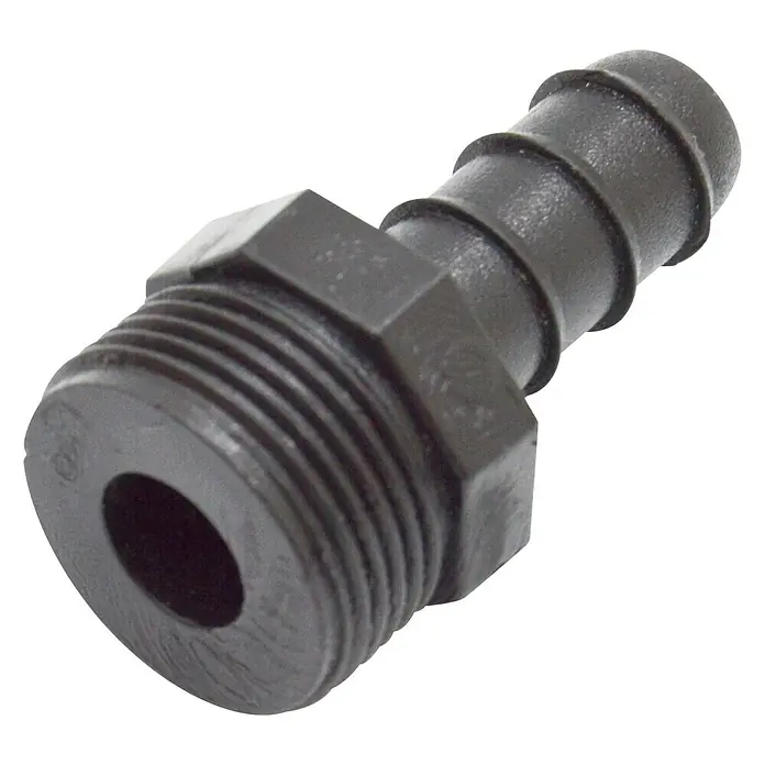 Conector para manguera goteo Macho - ¾″, 16 mm, Plástico