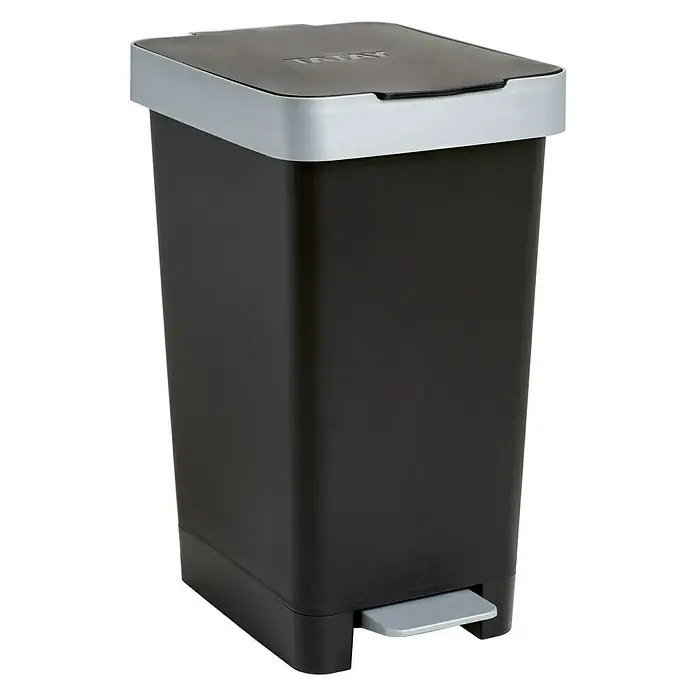 Tatay Cubo con pedal Smart - 25 l, Negro, Polipropileno
