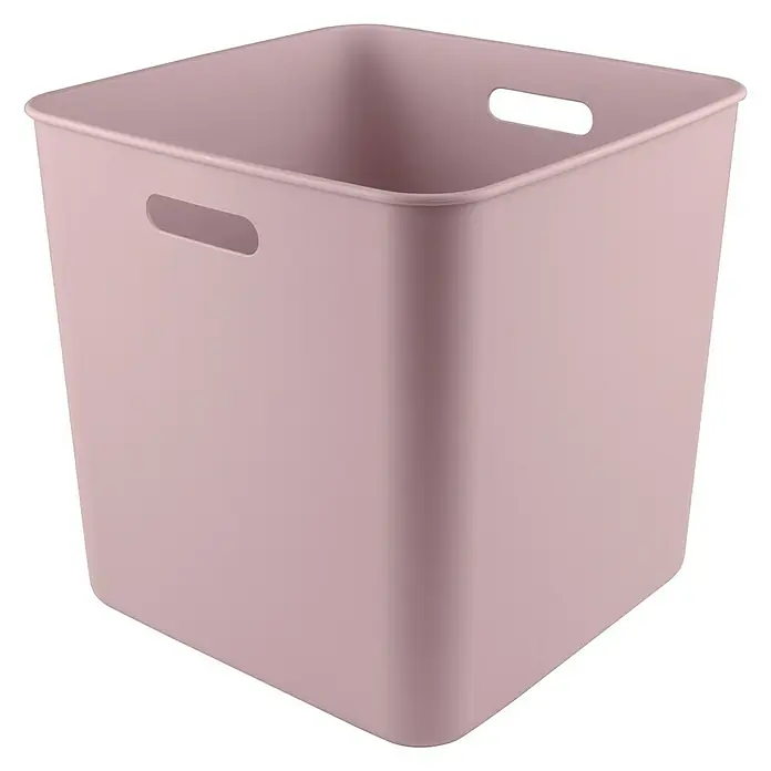 Sunware Aufbewahrungsbox Kubus - L x B x H: 31 x 31 x 31 cm, Fassungsvermögen: 25 l, Rosa - Linke Seitenansicht