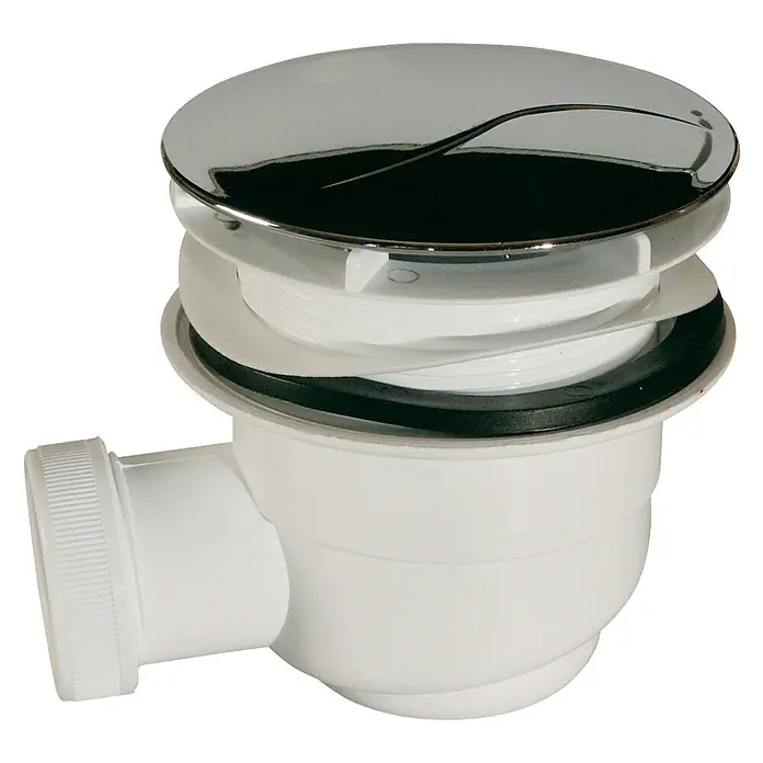 Válvula sifónica para ducha registrable con tapa - 115 mm