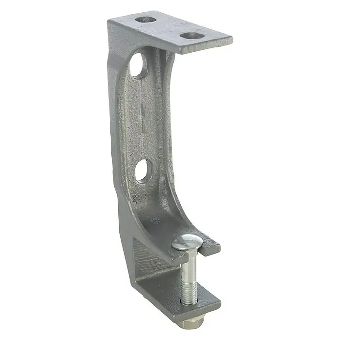 Wand- & Deckenhalter E3430-25 - 105 x 50 x 217 mm, Silber, Passend für: Sunfun Designhülsenmarkisen - Vorderansicht