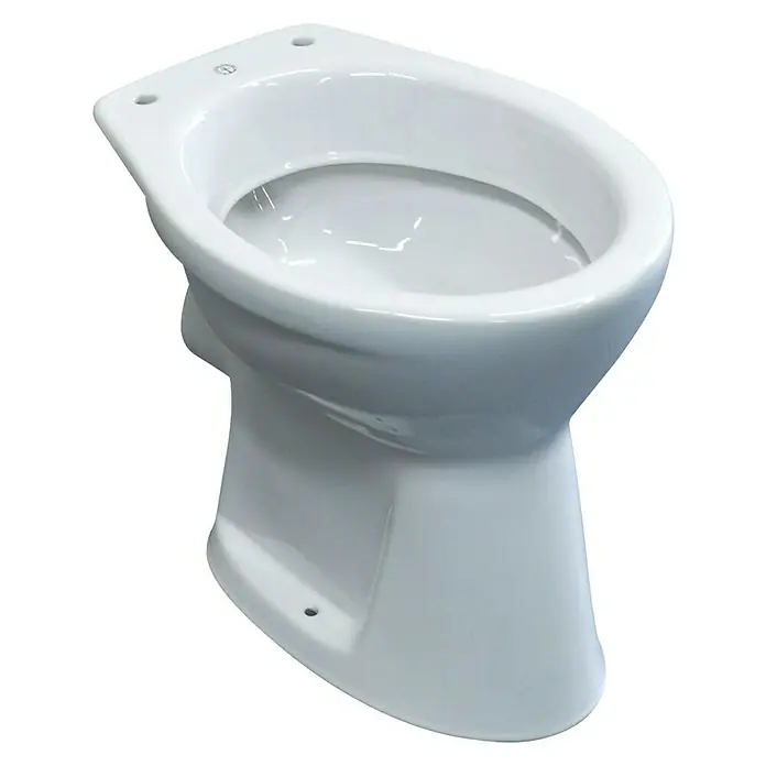 Gustavsberg Concentus Pure Stand-WC - Mit Spülrand, Ohne Spezialglasur, Spülform: Flach, WC Abgang: Waagerecht, Weiß - Vorderansicht