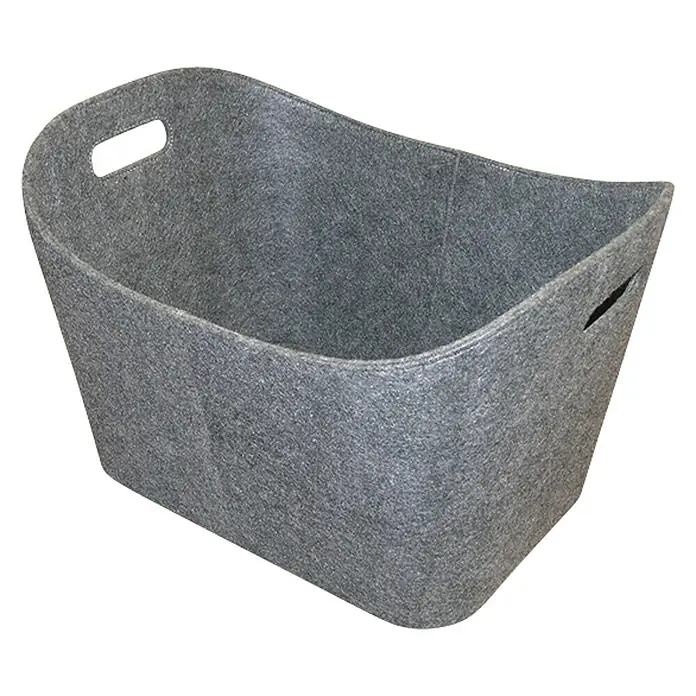 Lienbacher Filzkorb - 55 x 40 x 35 cm, Grau - Vorderansicht