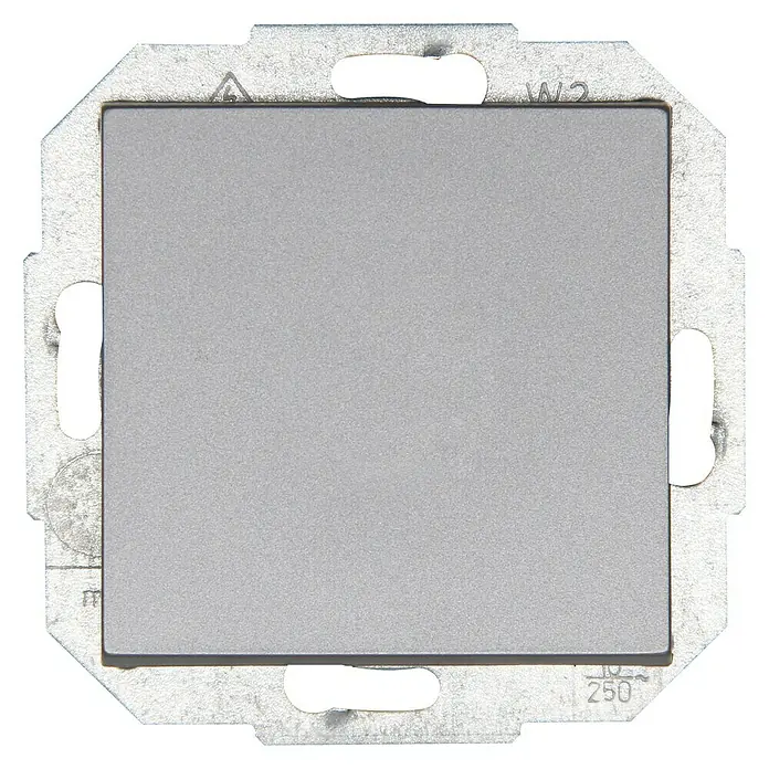 Voltomat Taster - Silber, Unterputz, Kunststoff, 10 A - Vorderansicht