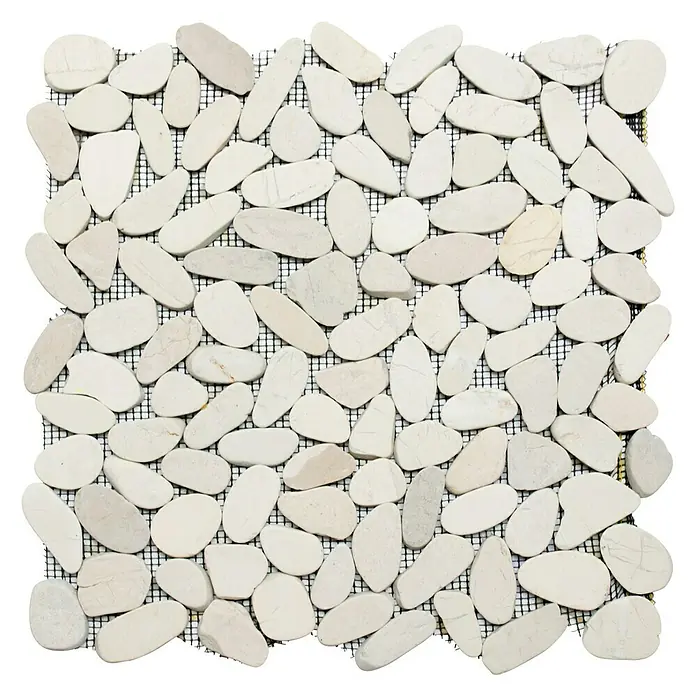 Mozaik pločica Slice - 30,5 x 30,5 cm, Bijele boje, Mat - Pogled odozgo