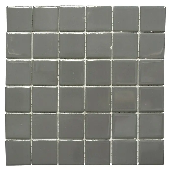 Mosaikfliese Quadrat Uni CD 170 - 29,8 x 29,8 cm, Grau, Glänzend - Ansicht von oben