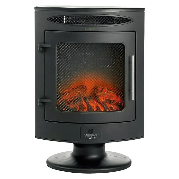 Voltomat HEATING Elektrischer Kamin - Schwarz, 1.800 W, Mit Sockel