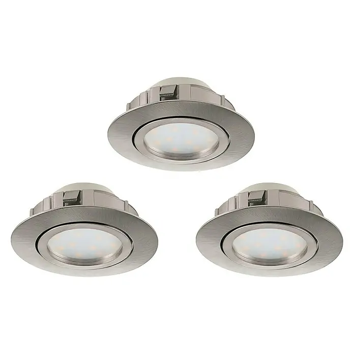 Tween Light LED-Einbauleuchten-Set rund - 18 W, Nickel matt, 3 Stk., Warmweiß