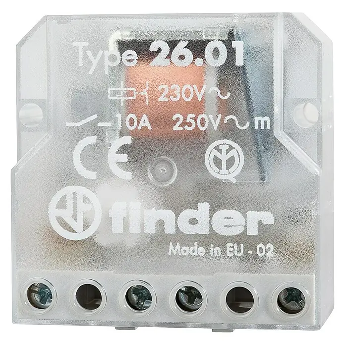Finder Stromstoßschalter - Verteilerdose, 1 Schließer, 250 V, 10 A