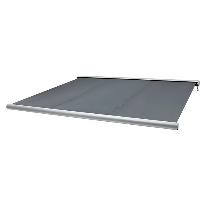Sunfun Vollkassettenmarkise - Anthrazit, Farbe Gestell: Silbergrau, Breite: 3 m, Ausfall: 2,5 m