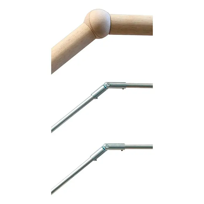 Treba Frewa Eck-Set ES5 - Buche roh, Stufenlose Winkeleinstellung: 90 ° - 180 ° - Vorderansicht