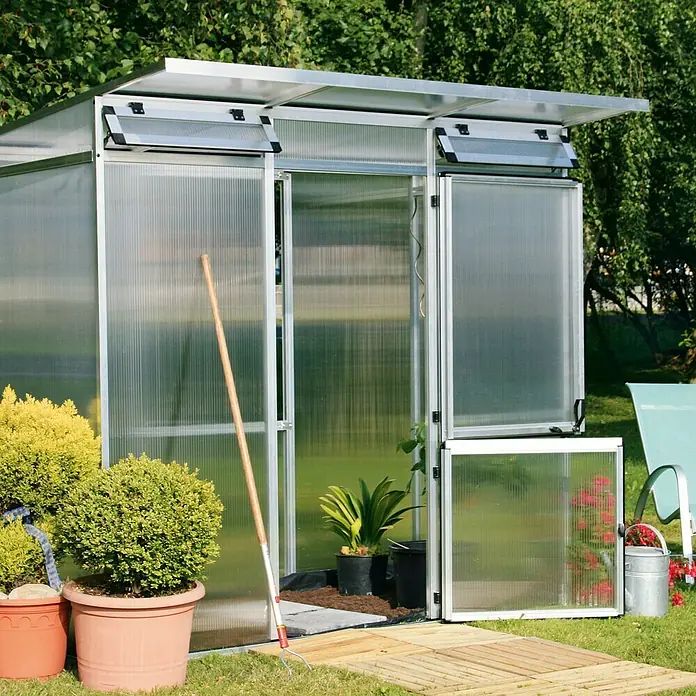 KGT Gewächshaus Linea I - Polycarbonat, Glasstärke: 10 mm, Pressblank
