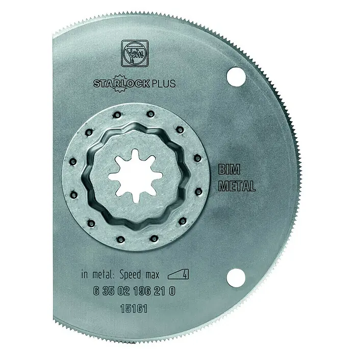 Fein Starlock Plus Bi-Metall-Segmentsägeblatt - Durchmesser: 100 mm, 1 Stk. - Ansicht von oben