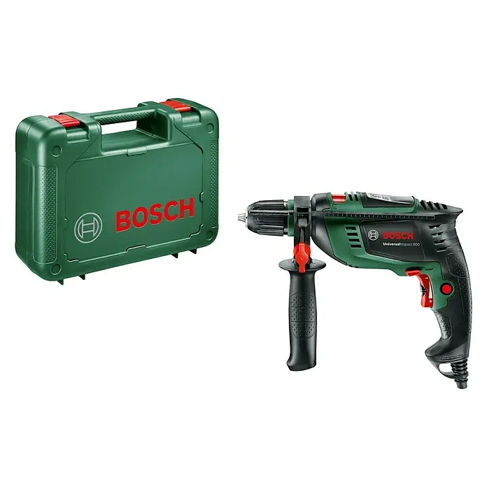 Bosch Schlagbohrmaschine UniversalImpact 800 - 800 W, Leerlaufdrehzahl: 50 U/min - 3.000 U/min - Vorderansicht