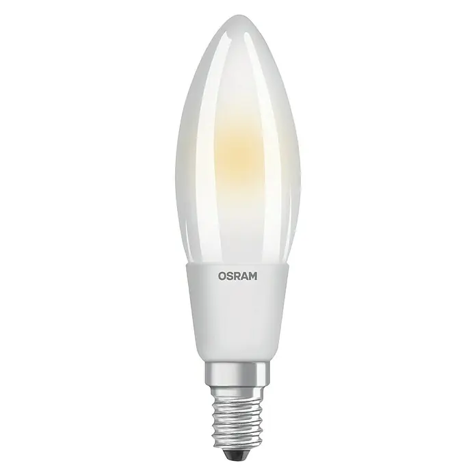 Osram LED žarulja Retrofit Classic B - 5 W, E14, Topla bijela, Može se prigušiti, Mat - Pogled odozgo