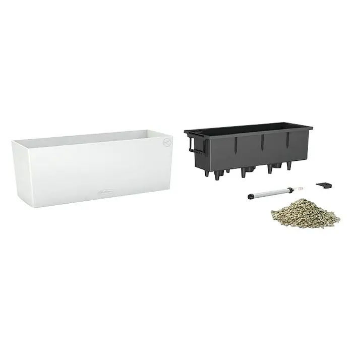 Lechuza Color Balkonkasten Balconera - Max. Außenlänge: 50 cm, Weiß - Detailaufnahme