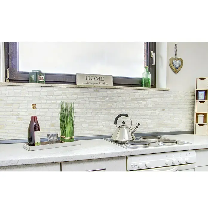 Mosaikfliese MOS BRICK 200 - 30,5 x 30,5 cm, Weiß, Matt - Anwendungsbeispiel