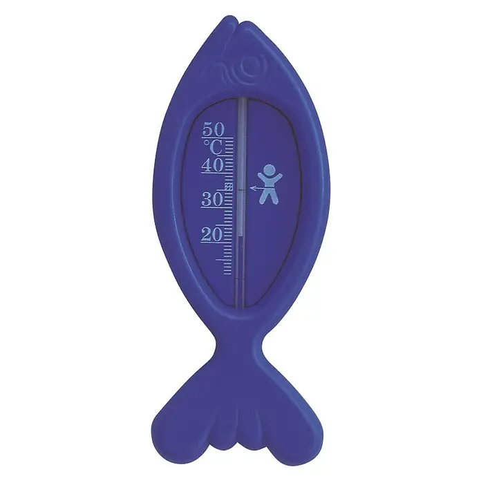 TFA Dostmann Badethermometer Fisch - Analog, 14 x 145 mm, Blau