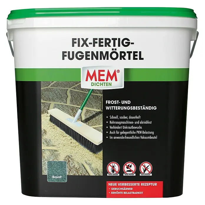 MEM Fugenmörtel Fix-Fertig - Basalt, 12,5 kg