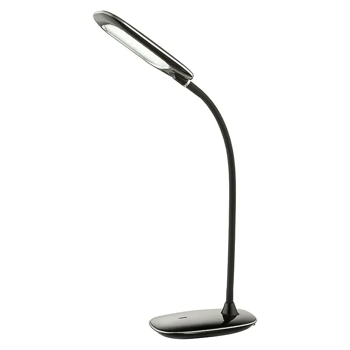 Globo LED-Tischleuchte Minea I - 5 W, L x B x H: 29 x 9,3 x 56 cm, Schwarz, Chrom, Transparent, Tageslichtweiß - Linke Seitenansicht