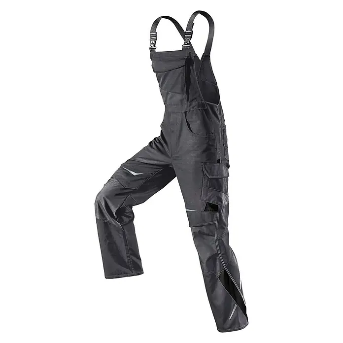 Kübler Pulsschlag Herren-Latzhose - 50, Anthrazit/Schwarz - Vorderansicht