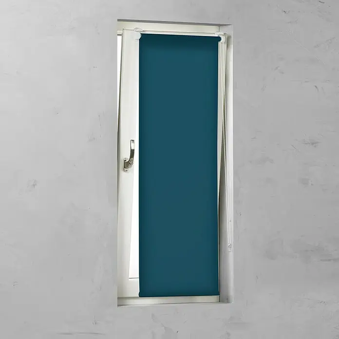 Expo Ambiente Rollo Mini - B x H: 90 x 210 cm, Blau, Tageslichtdurchlässig - Vorderansicht