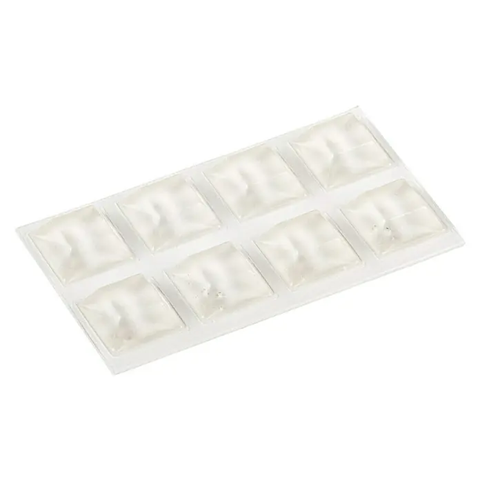 Stabilit Rutsch- & Lärmstopper - L x B: 20 x 20 mm, Transparent, Selbstklebend, 8 Stk. - Vorderansicht