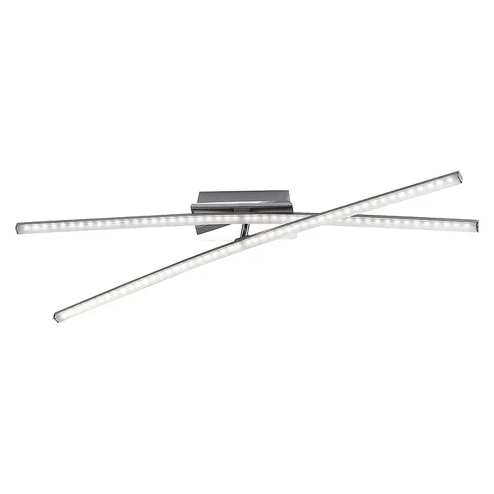 LeuchtenDirekt Lola LED stropna svjetiljka Simon - 16 W, D x Š x V: 80,5 x 80,5 x 11 cm, Čelik, Topla bijela - Pogled odozdo