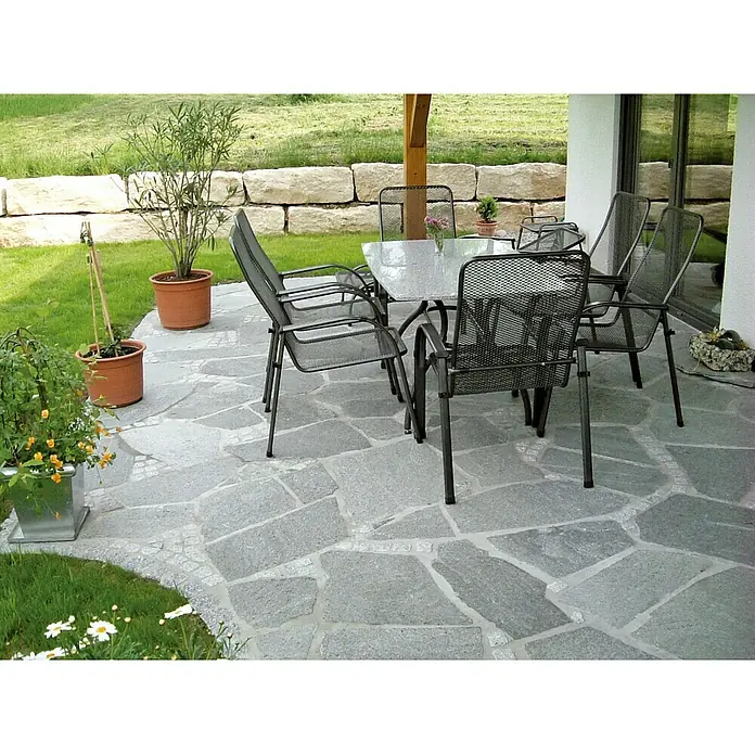 Polygonalplatte - Silber, Stärke: 10 mm - 20 mm, Quarzit, 10 m²