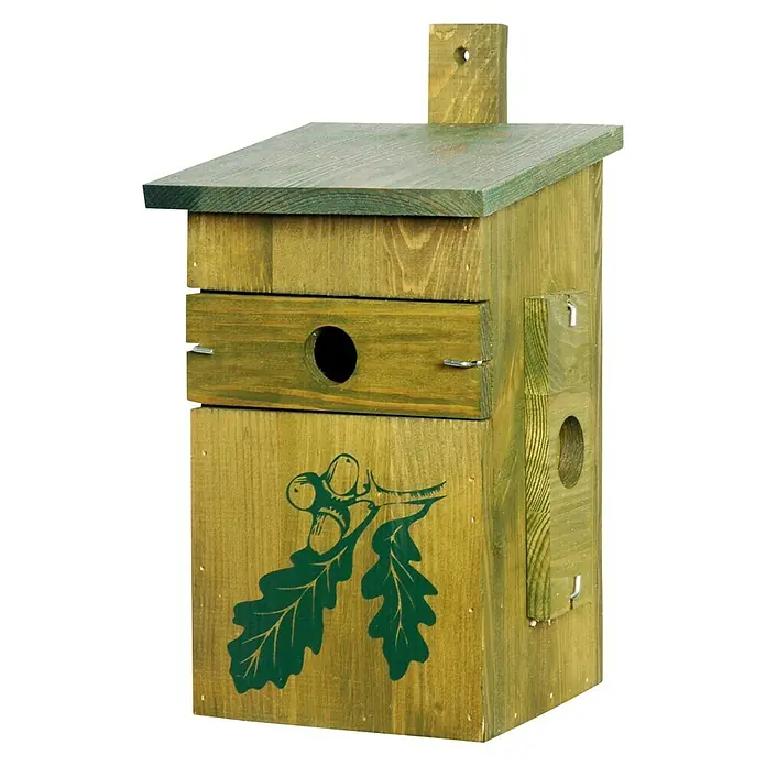 Dobar Nistkasten - 18,5 x 20 x 32 cm, Dekor: Camouflage - Linke Seitenansicht