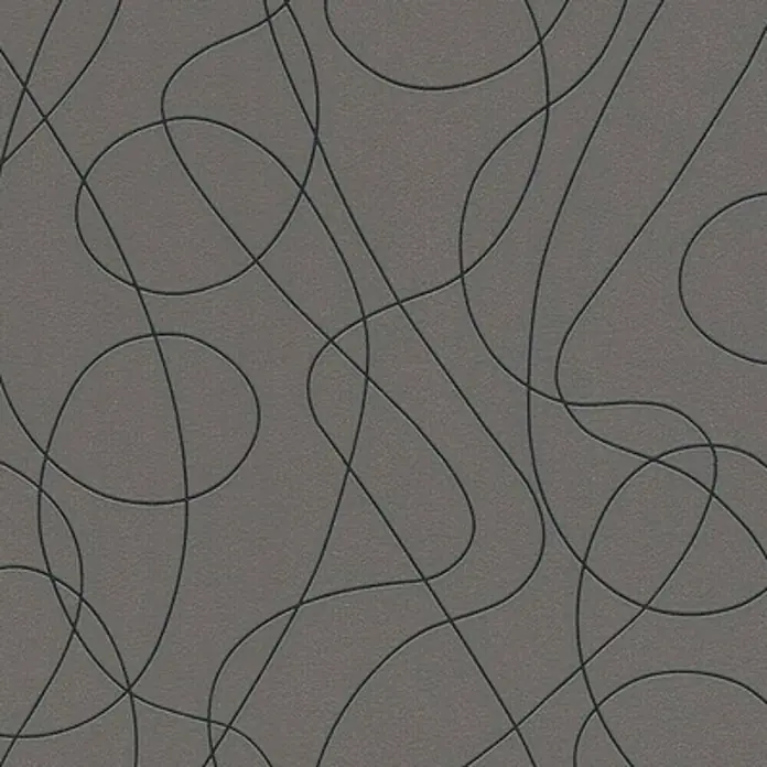 AS Creation Papel pintado de vellón Lineas negro - Ondas, 10,05 x 0,53 m