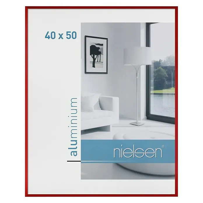 Nielsen Bilderrahmen Pixel - Tornadorot, 40 x 50 cm, Aluminium - Vorderansicht