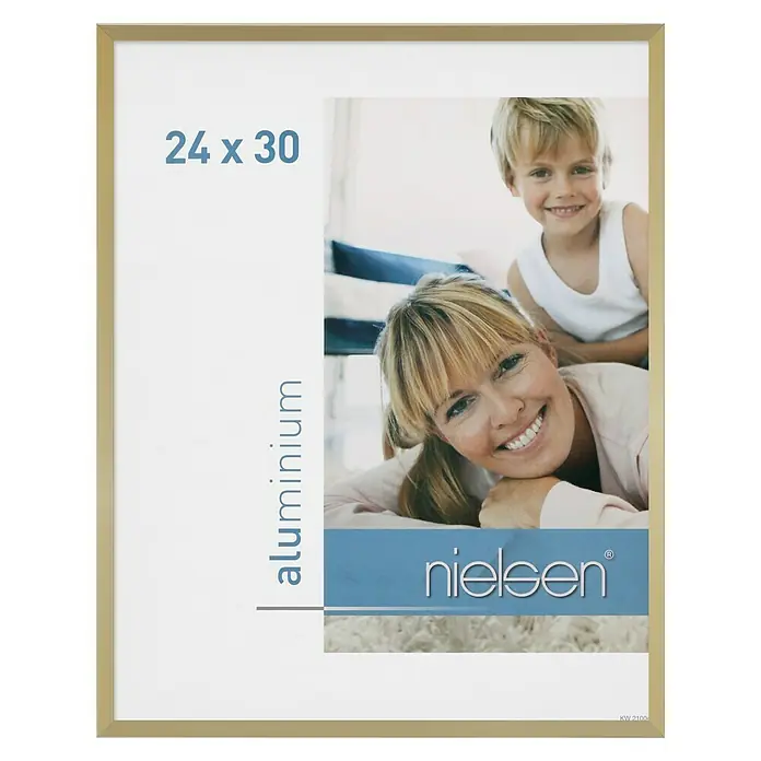 Nielsen Bilderrahmen Pixel - Gold, 24 x 30 cm, Aluminium - Vorderansicht