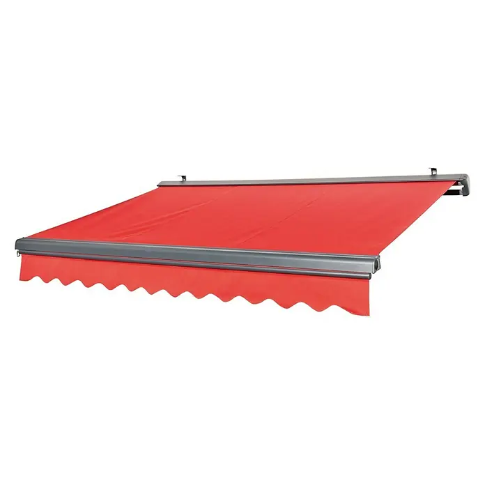 Sunfun Gelenkarmmarkise - Rot, Breite: 3,95 m, Ausfall: 3 m